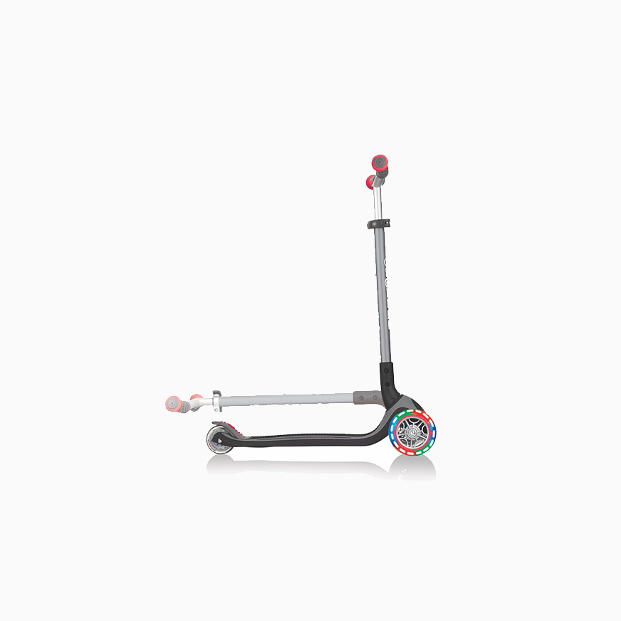 Globber Master Lights Foldable Scooter (Black/Red) in qatar